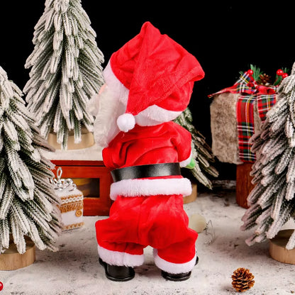 Electric Dancing Santa Claus Toy Christmas Music Butt Shake Animated Figure, Unique Novelty Gift for Xmas Birthday Party Decor