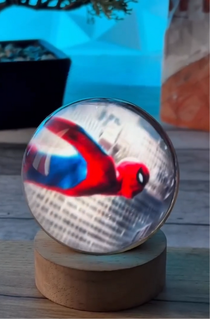 The Ultimate SpiderFe Man 3D Video Crystal Ball