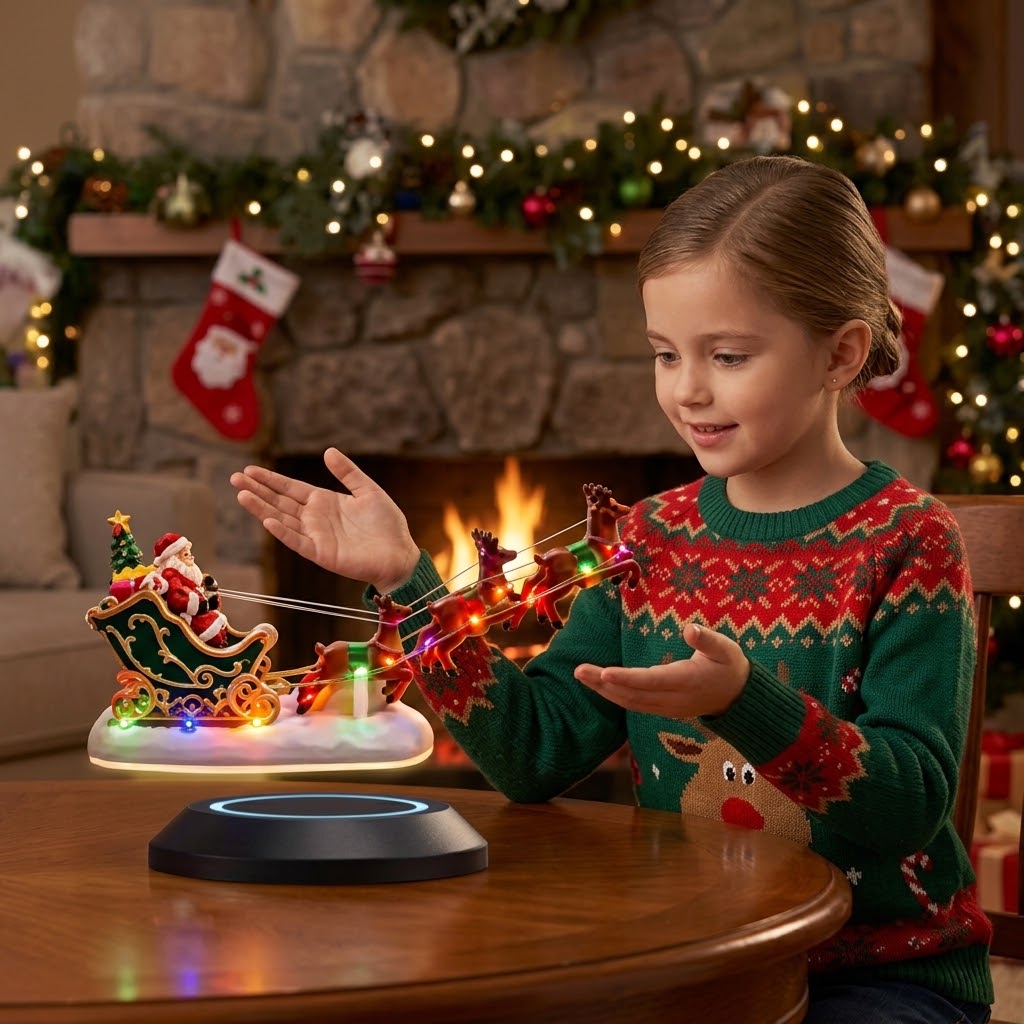 NOEL & GLOW Magnetic Levitation Santa Sleigh