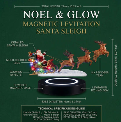 NOEL & GLOW Magnetic Levitation Santa Sleigh